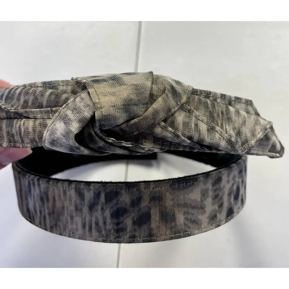 MONIQUE LHUILLIER Knot Animal Print Snap Belt Size M